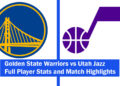 golden state warriors vs utah jazz match player stats
