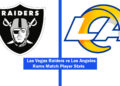 Las Vegas Raiders vs Los Angeles Rams