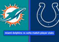 miami dolphins vs colts match player stats