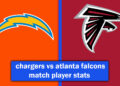 chargers vs atlanta falcons match player stats