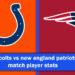 colts vs new england patriots match player stats