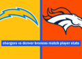 chargers vs denver broncos match player stats