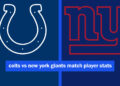 colts vs new york giants match player stats