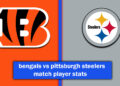 bengals vs pittsburgh steelers match player stats