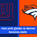 new york giants vs denver broncos stats